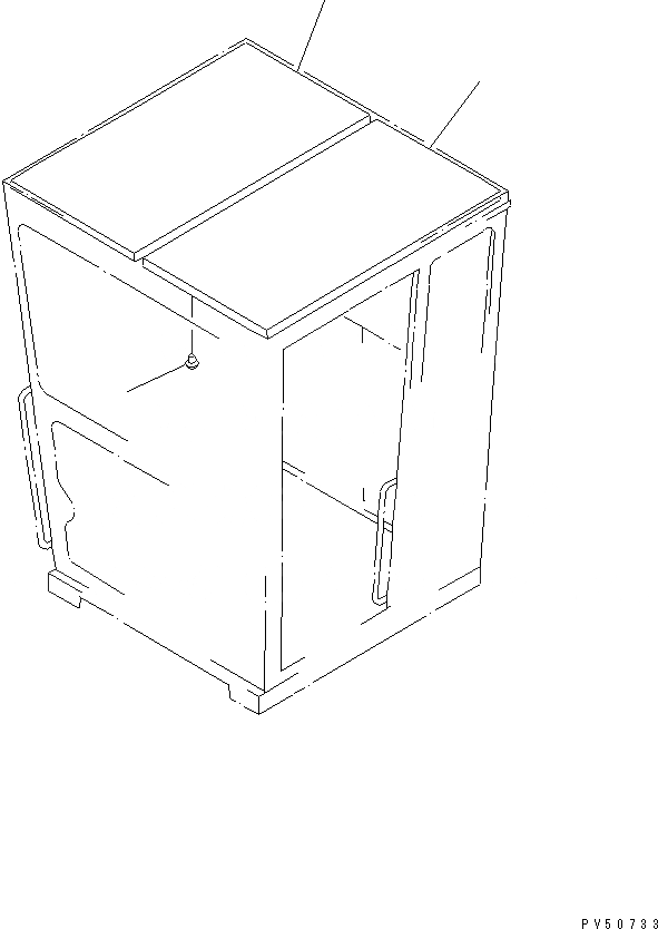 Схема запчастей Komatsu GD511A-1 - КАБИНА (C-ТИП) (/) РАМА И ЧАСТИ КОРПУСА