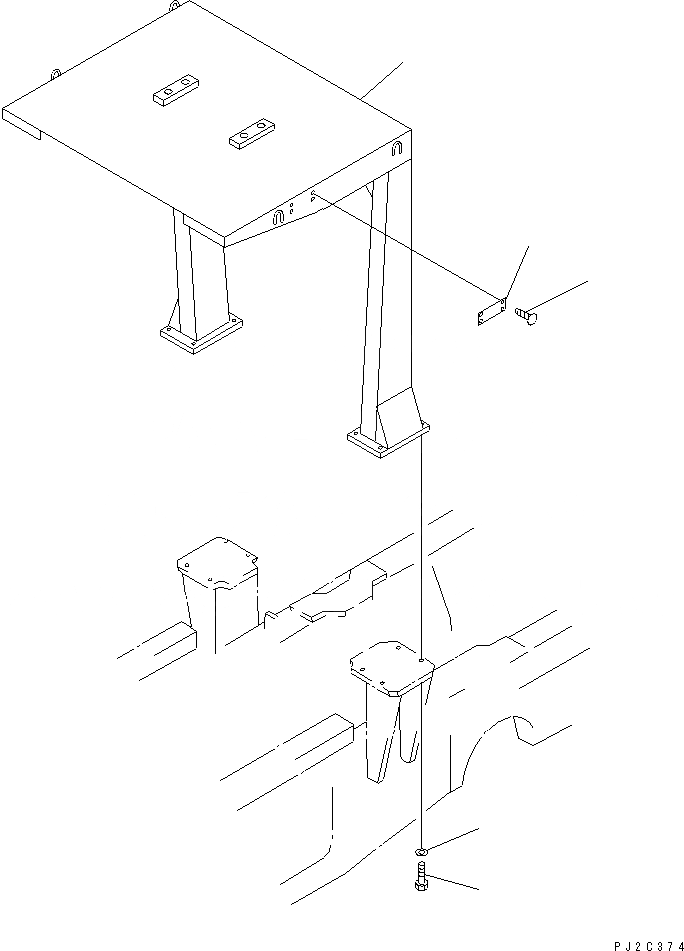 Схема запчастей Komatsu GD511A-1 - СИСТЕМА ROPS РАМА И ЧАСТИ КОРПУСА
