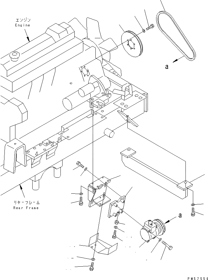 Схема запчастей Komatsu GD511A-1 - КОНДИЦ. ВОЗДУХА (/) (КОМПРЕССОР И КОМПОНЕНТЫ)(№-) РАМА И ЧАСТИ КОРПУСА