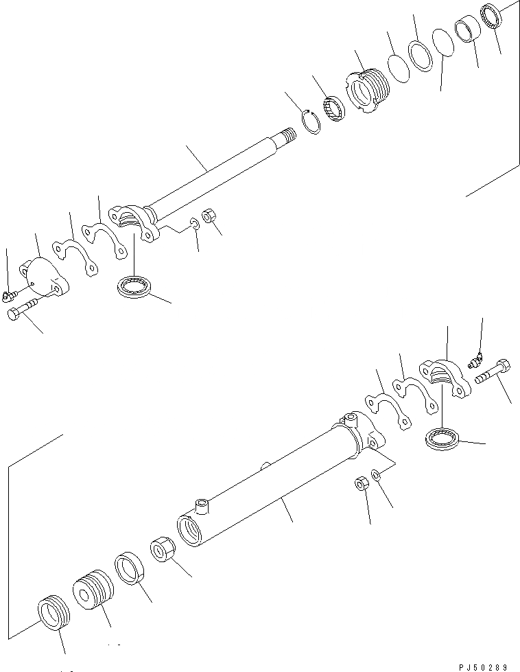 Схема запчастей Komatsu GD511A-1 - СЦЕПНОЕ УСТРОЙСТВО SHIFT ЦИЛИНДР(№-) ГИДРАВЛИКА