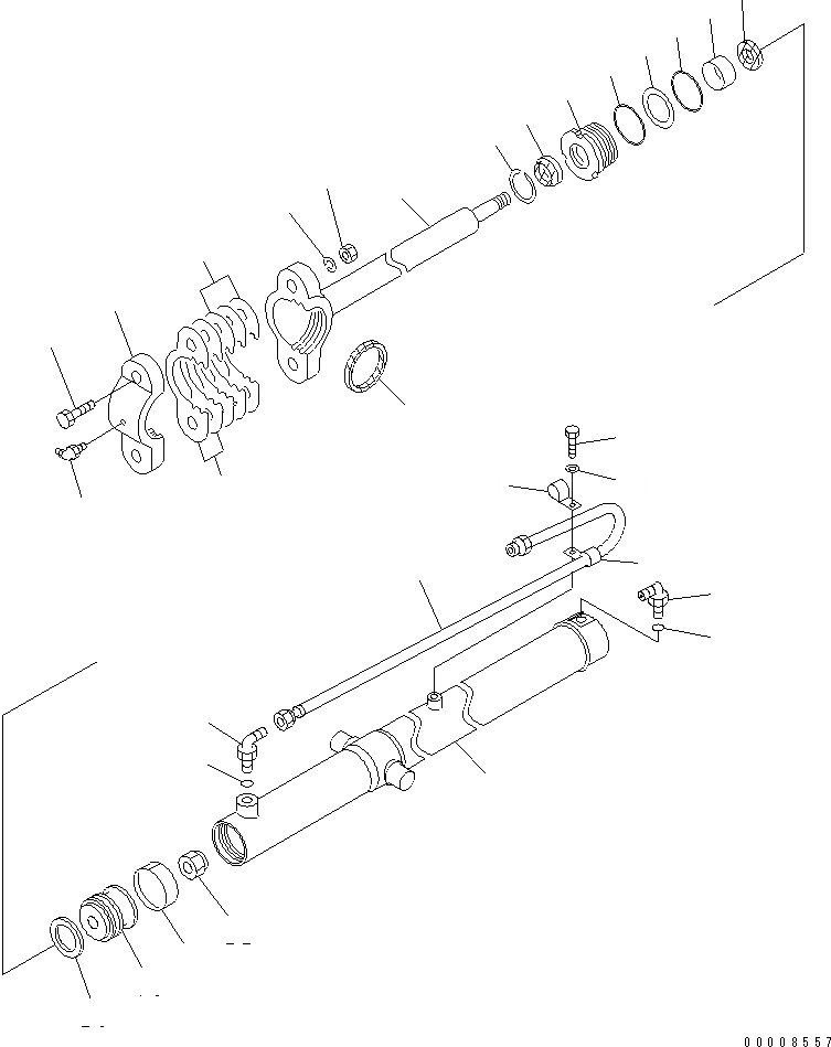 Схема запчастей Komatsu GD511A-1 - ЦИЛИНДР ПОДЪЕМА ОТВАЛА(№-) ГИДРАВЛИКА