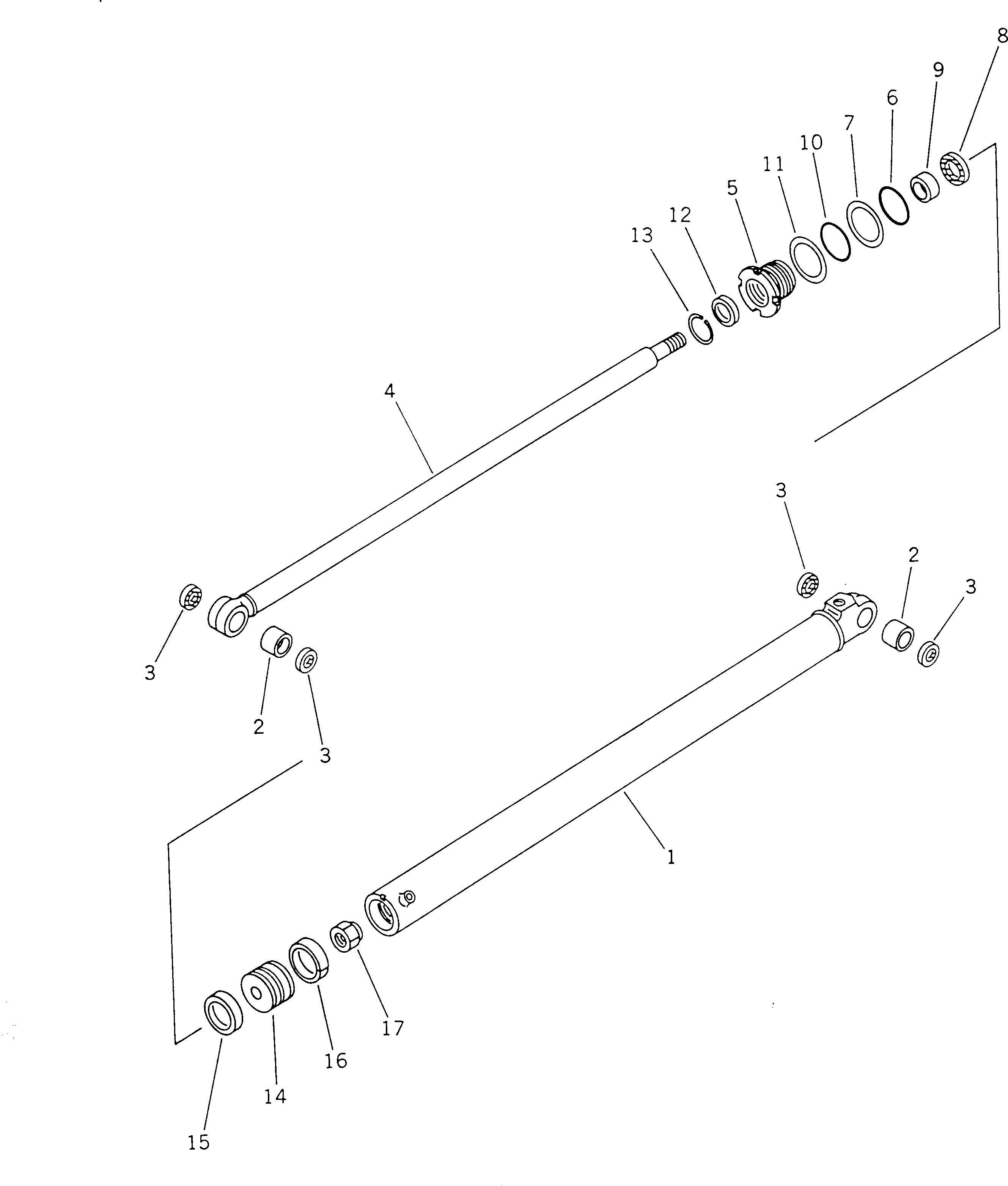Схема запчастей Komatsu GD511A-1 - ЦИЛИНДР СДВИГ. ОТВАЛА(№-) ГИДРАВЛИКА