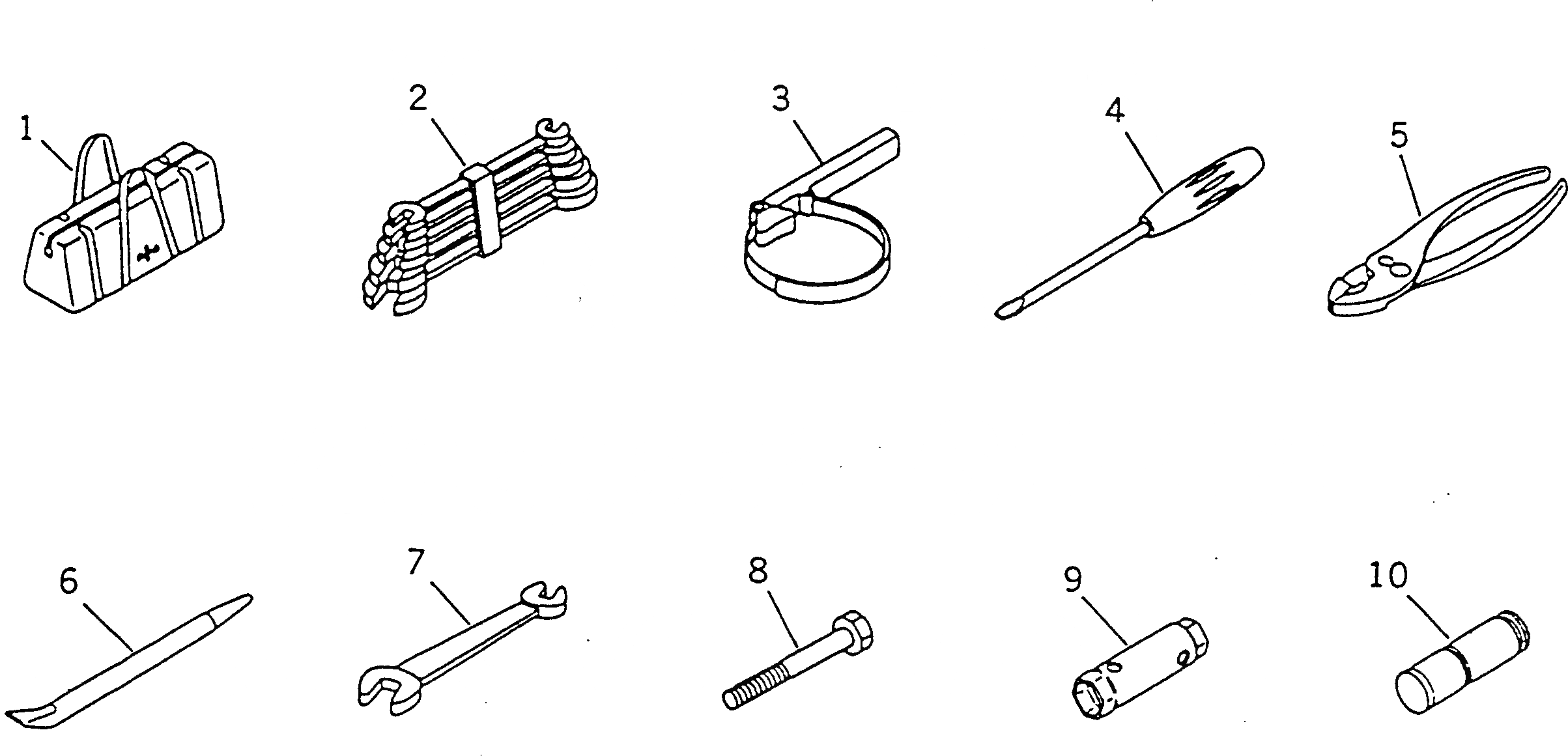 Схема запчастей Komatsu GD511A-1 - ИНСТРУМЕНТ МАРКИРОВКА¤ ИНСТРУМЕНТ И РЕМКОМПЛЕКТЫ