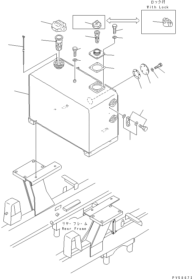 Схема запчастей Komatsu GD521A-1E - ТОПЛИВН. И ГИДР. БАК. КОМПОНЕНТЫ ДВИГАТЕЛЯ И ЭЛЕКТРИКА