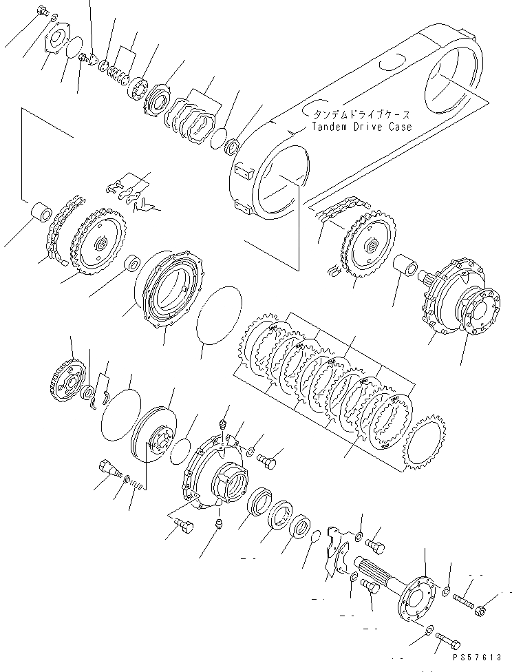 Схема запчастей Komatsu GD521A-1E - СДВОЕНН. ПРИВОД ПРИВОД И ЦЕПЬ СИЛОВАЯ ПЕРЕДАЧА