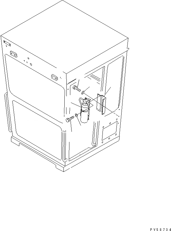 Схема запчастей Komatsu GD521A-1E - ОГНЕТУШИТЕЛЬ РАМА И ЧАСТИ КОРПУСА
