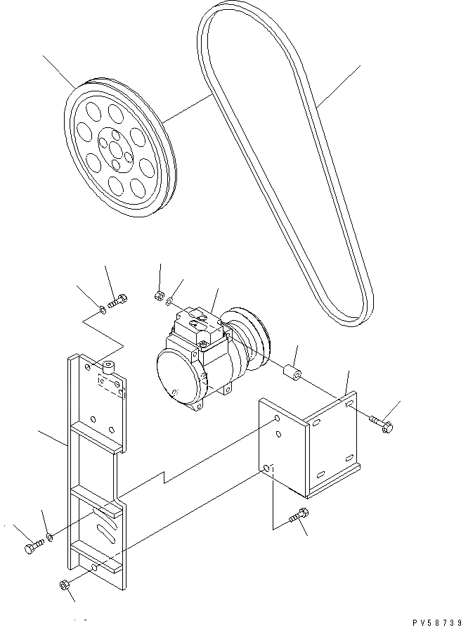 Схема запчастей Komatsu GD521A-1E - КОНДИЦ. ВОЗДУХА (/9) (КОМПРЕССОР И КОМПОНЕНТЫ) РАМА И ЧАСТИ КОРПУСА