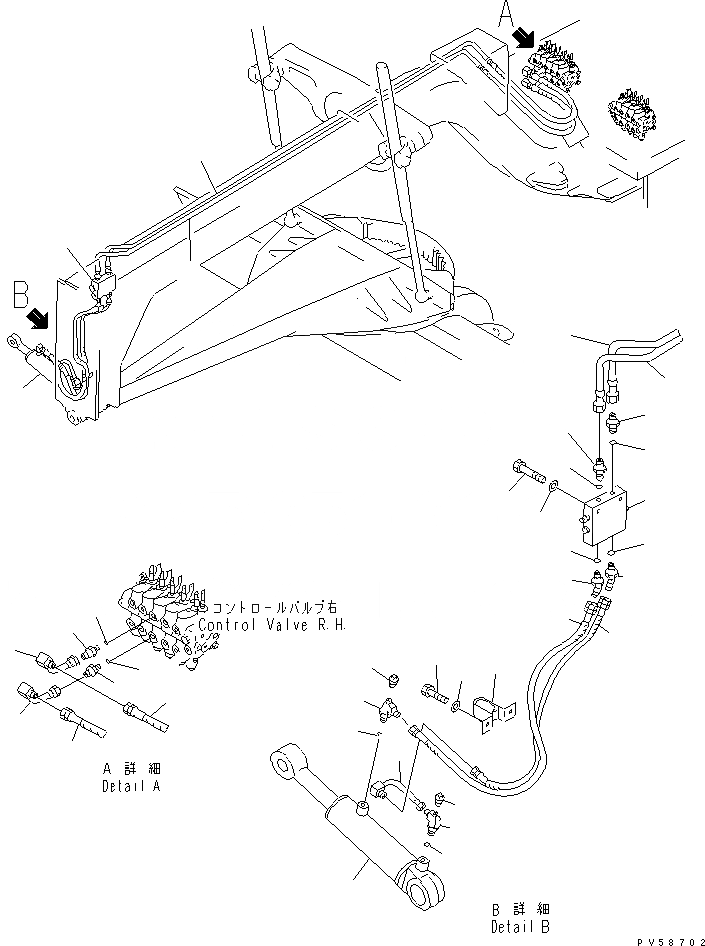 Схема запчастей Komatsu GD521A-1E - ГИДРОЛИНИЯ (ЦИЛИНДР НАКЛОНА ЛИНИЯ)(№-9) ГИДРАВЛИКА
