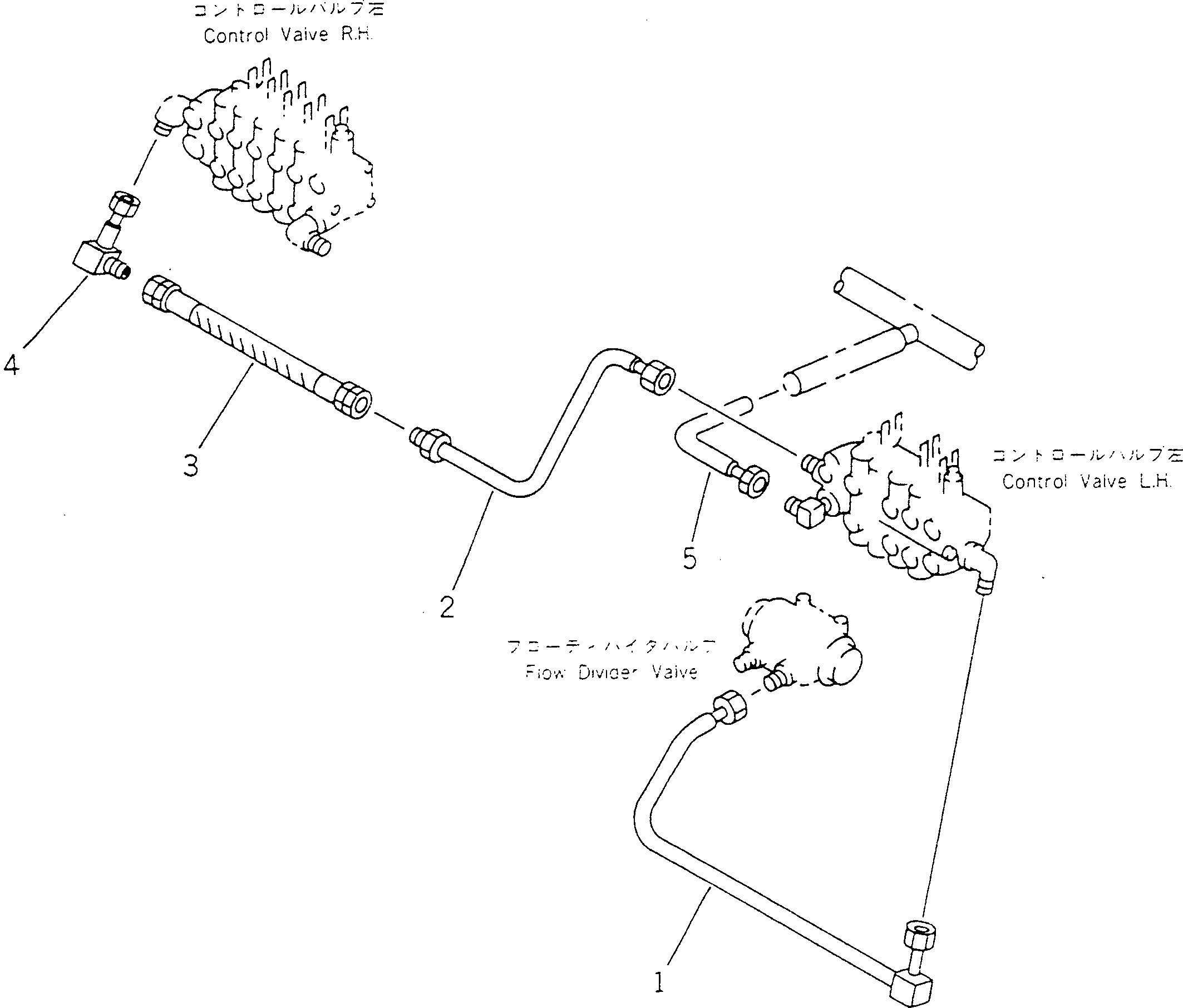 Схема запчастей Komatsu GD521A-1E - ГИДРОЛИНИЯ (ПЕРЕДН. ЦИЛИНДР ОТВАЛА ЛИНИЯ) (/) ГИДРАВЛИКА