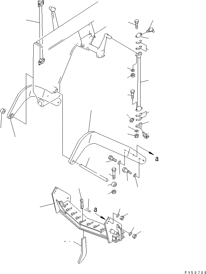 Схема запчастей Komatsu GD521A-1E - SCARIFIER РАБОЧЕЕ ОБОРУДОВАНИЕ