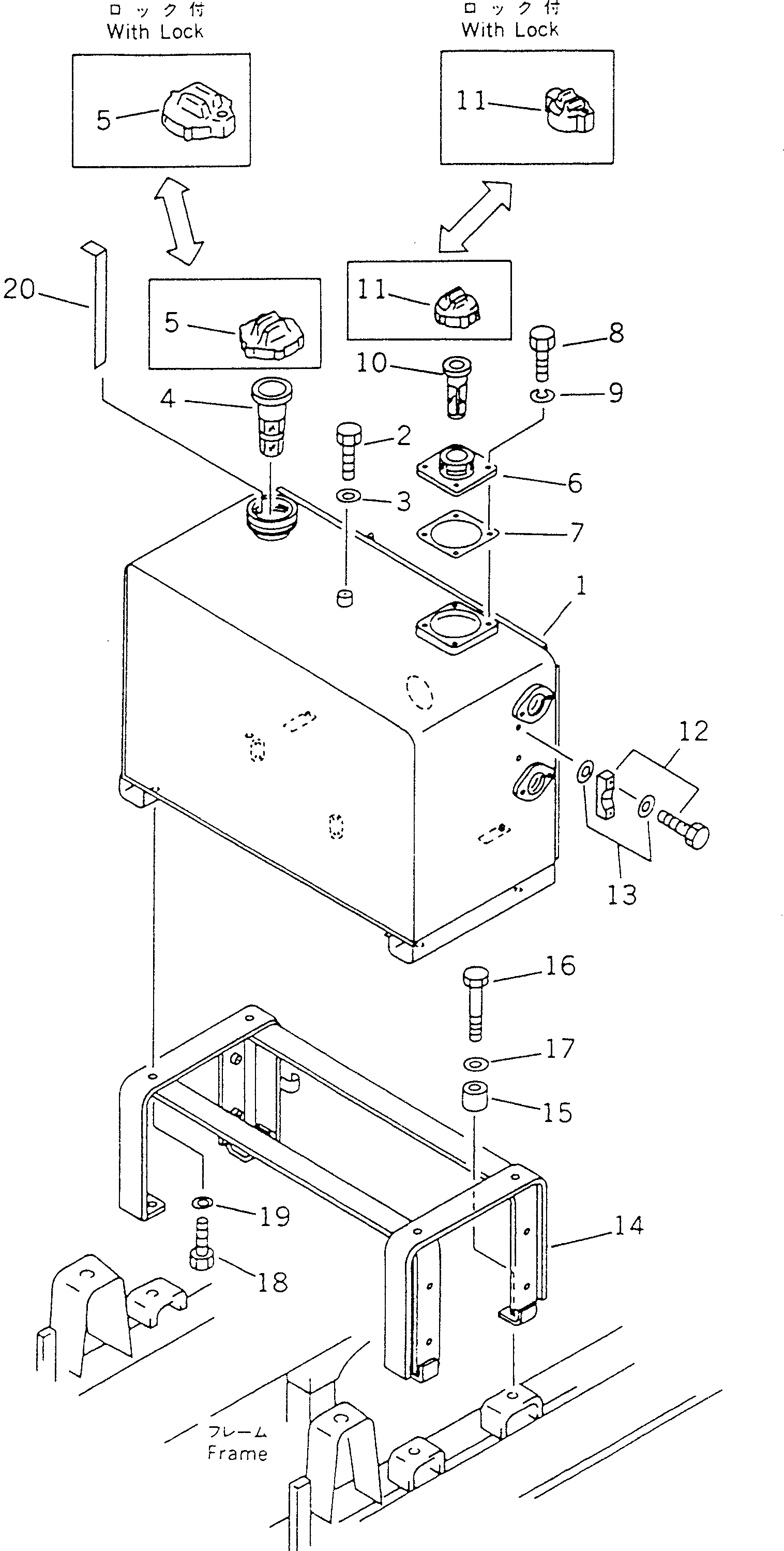 Схема запчастей Komatsu GD521A-1 - ТОПЛИВН. И ГИДР. БАК. (С ROPS) КОМПОНЕНТЫ ДВИГАТЕЛЯ И ЭЛЕКТРИКА