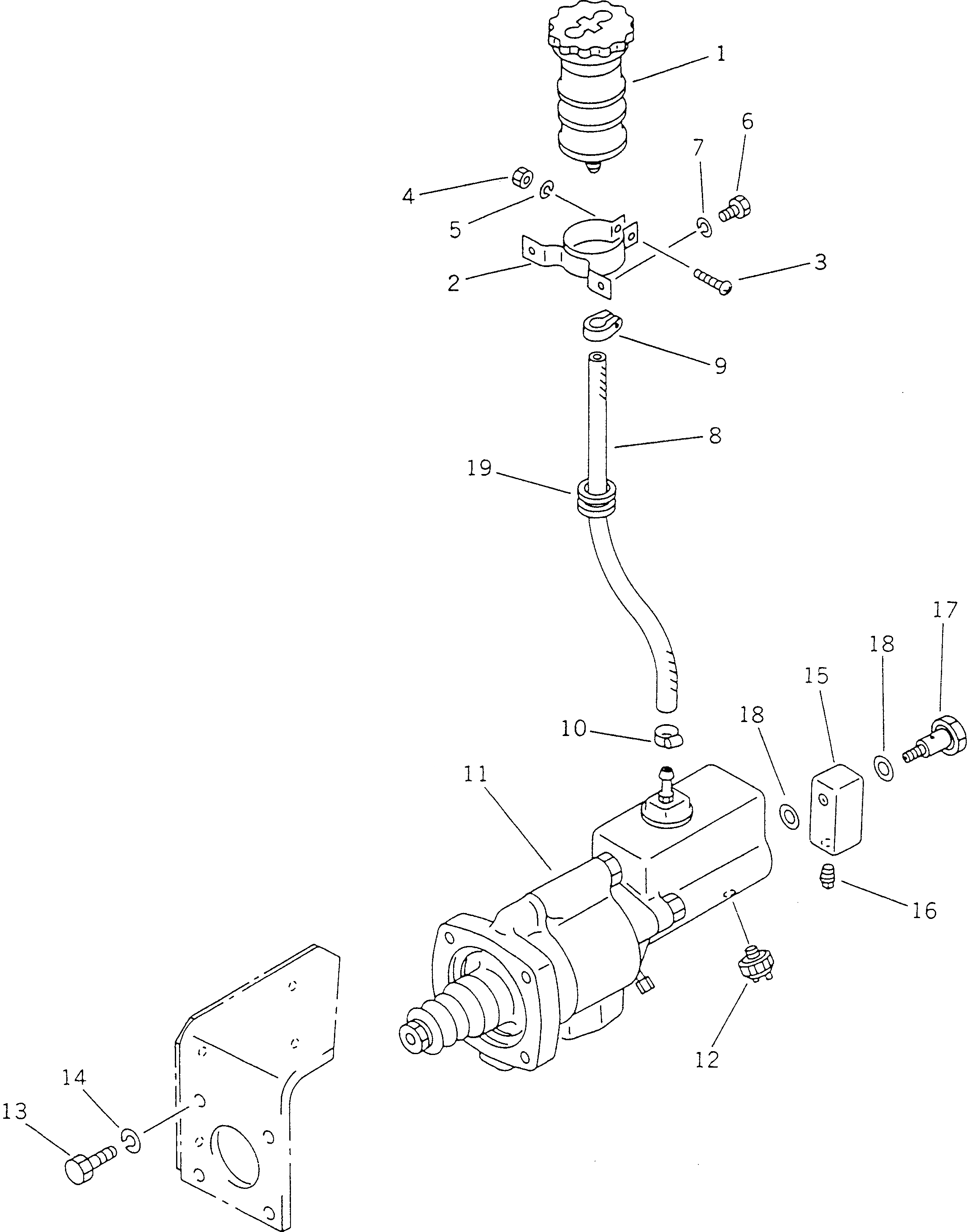 Схема запчастей Komatsu GD521A-1 - ТОРМОЗНАЯ ГИДРОЛИНИЯ (/) СИСТЕМА УПРАВЛЕНИЯ
