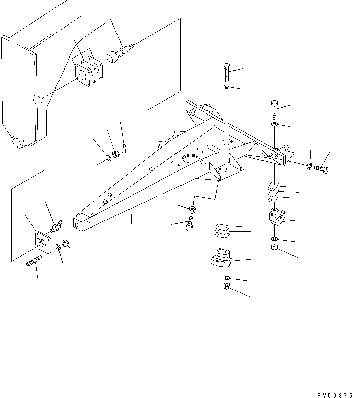 Схема запчастей Komatsu GD521A-1 - СЦЕПНОЕ УСТРОЙСТВО РАБОЧЕЕ ОБОРУДОВАНИЕ