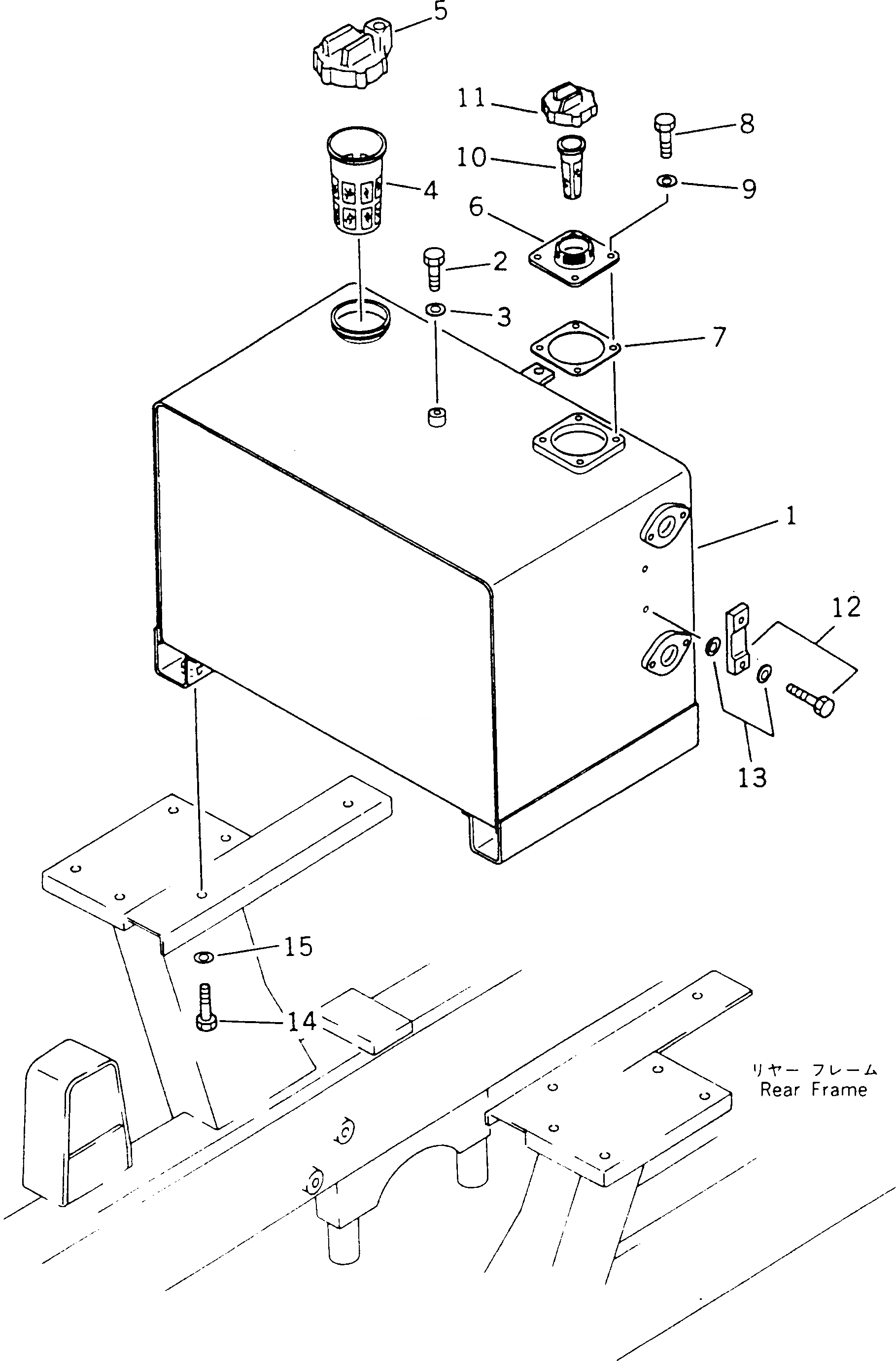 Схема запчастей Komatsu GD525A-1 - ТОПЛИВН. И ГИДР. БАК.(№-) КОМПОНЕНТЫ ДВИГАТЕЛЯ И ЭЛЕКТРИКА