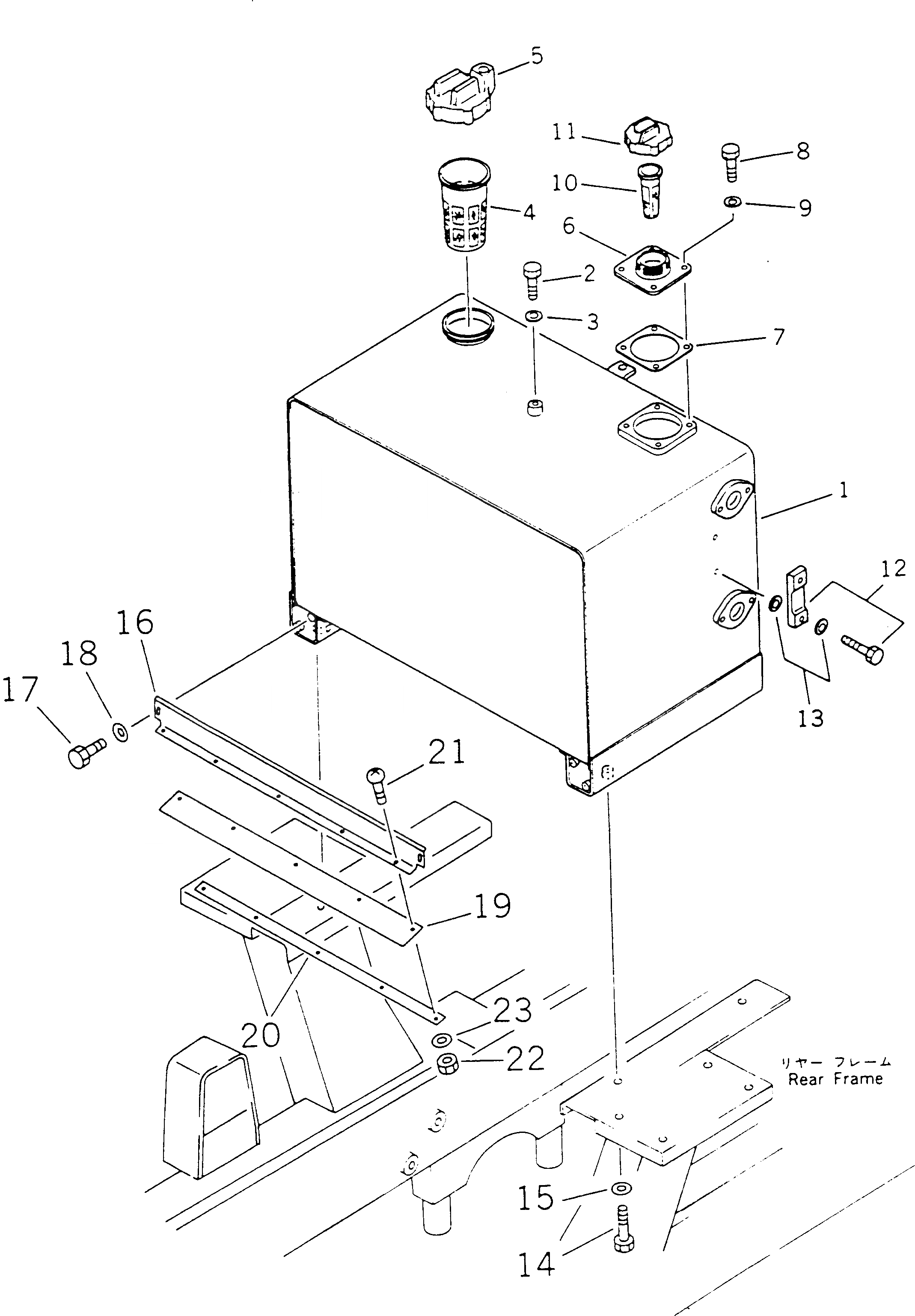 Схема запчастей Komatsu GD525A-1 - ТОПЛИВН. И ГИДР. БАК.(№7-) КОМПОНЕНТЫ ДВИГАТЕЛЯ И ЭЛЕКТРИКА