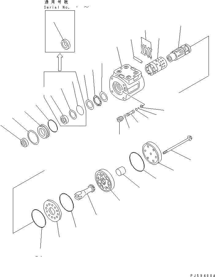 Схема запчастей Komatsu GD525A-1 - КЛАПАН РУЛЕВОГО УПРАВЛЕНИЯ (/) СИЛОВАЯ ПЕРЕДАЧА