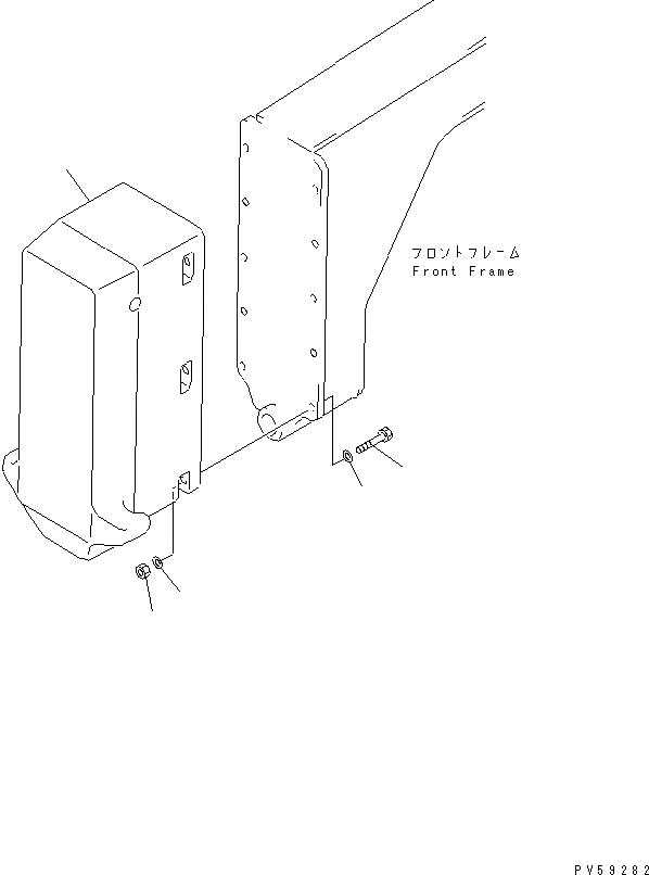 Схема запчастей Komatsu GD525A-1 - ПЕРЕДН. ГРУЗ (ДЛЯ РЫХЛИТЕЛЬ) РАМА И ЧАСТИ КОРПУСА