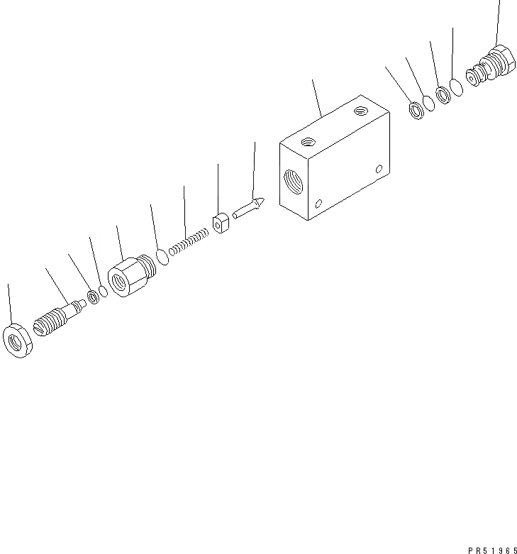 Схема запчастей Komatsu GD525A-1 - ГЛАВН. КОНТРОЛЬНЫЙ КЛАПАН(ДЛЯ ПОДЪЕМА ОТВАЛАЫ¤ ЛЕВ.)(№-) ГИДРАВЛИКА