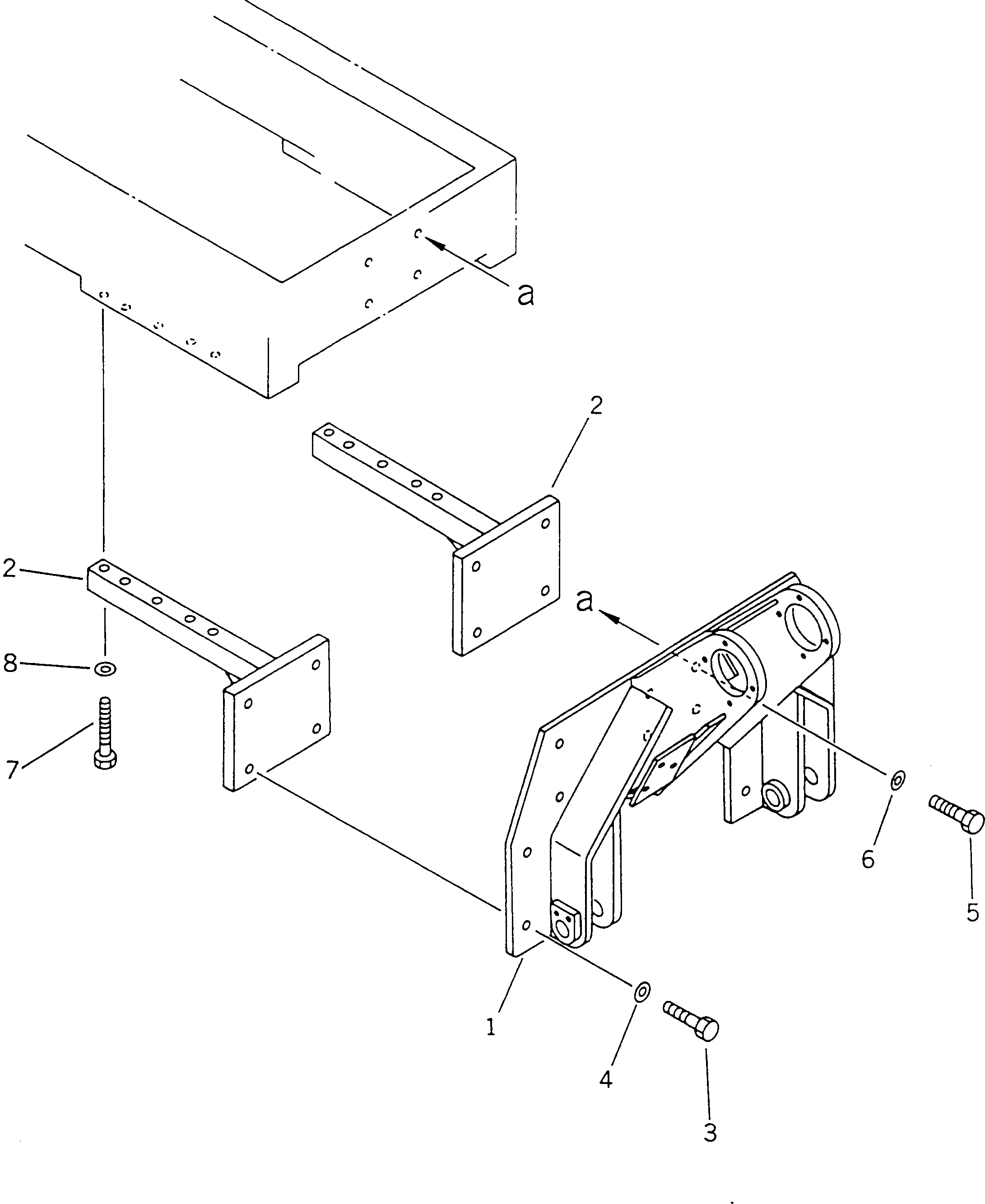 Схема запчастей Komatsu GD525A-1 - РЫХЛИТЕЛЬ ЭЛЕМЕНТЫ КРЕПЛЕНИЯ РАБОЧЕЕ ОБОРУДОВАНИЕ