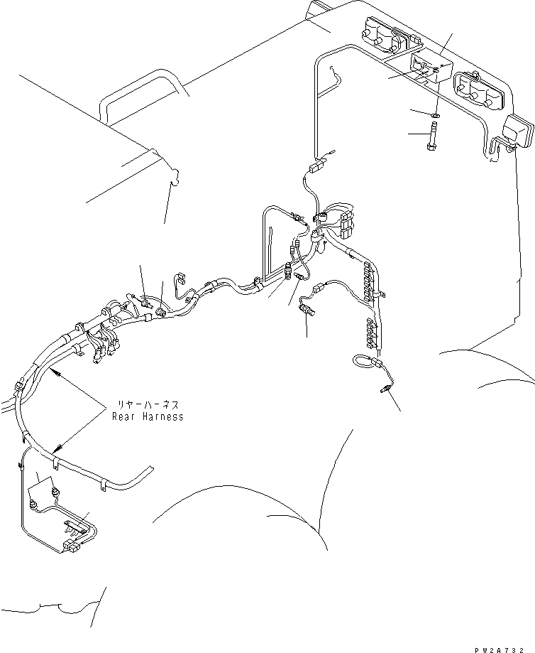Схема запчастей Komatsu GD555-3A - ЗАДН. Э/ПРОВОДКА (ДАТЧИК И СИГНАЛ. ЗАДНЕГО ХОДА)(№-) ЭЛЕКТРИКА