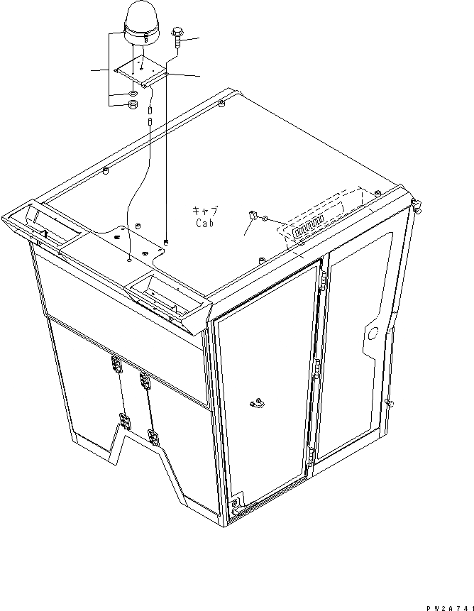 Схема запчастей Komatsu GD555-3A - ЭЛЕКТРИКА (ПРОБЛЕСК. МАЯК) ЭЛЕКТРИКА