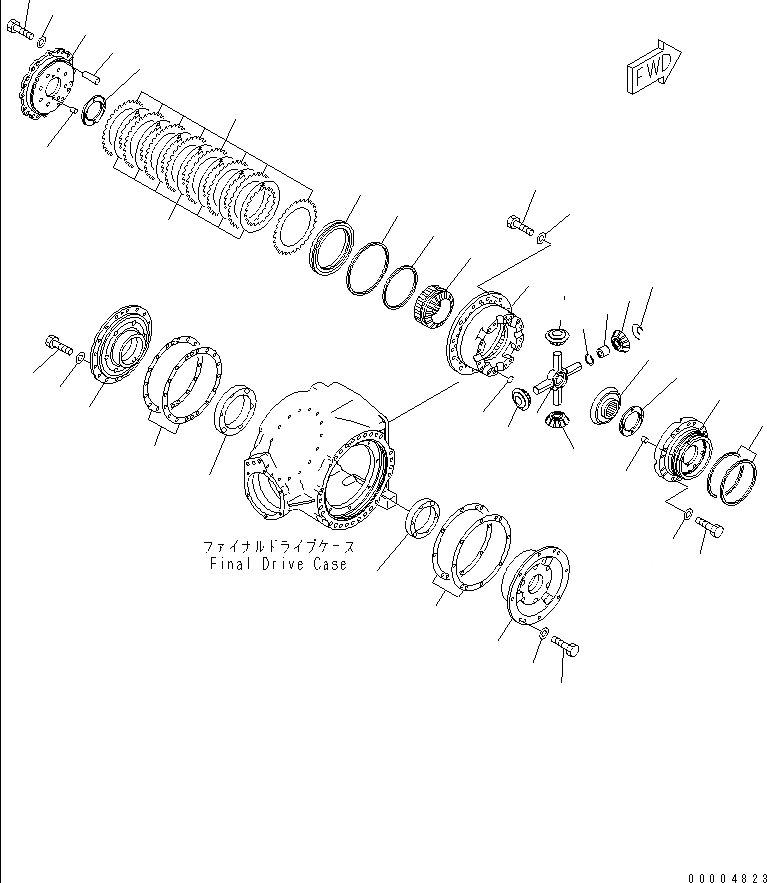 Схема запчастей Komatsu GD555-3A - ЗАДН. МОСТ (КОНЕЧНАЯ ПЕРЕДАЧА) (ДИФФЕРЕНЦ.) (бЛОК. ДИФФЕРЕНЦИАЛА ТИП) ТРАНСМИССИЯ