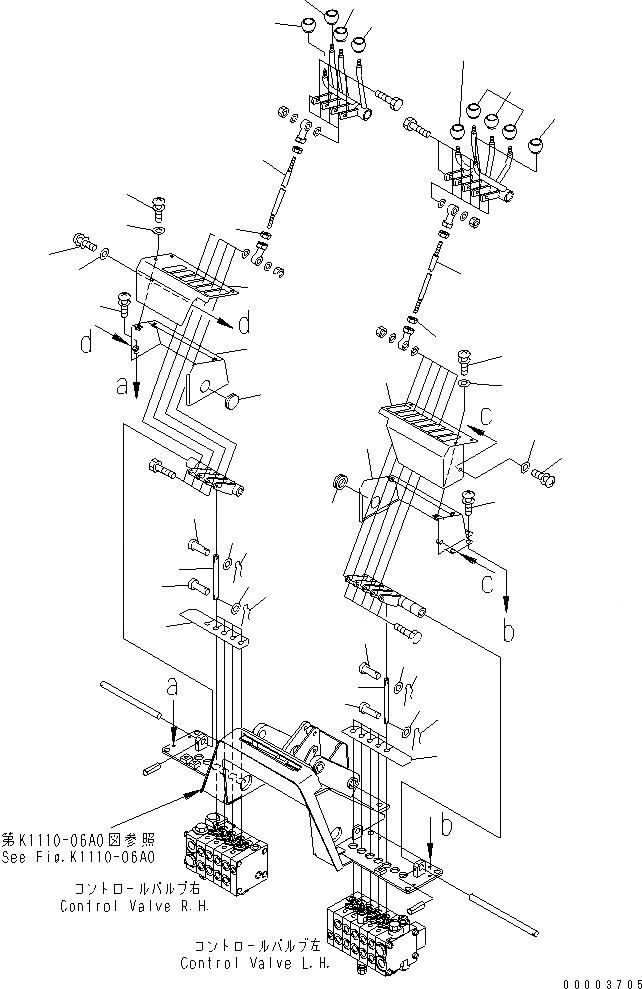 Схема запчастей Komatsu GD555-3A - КЛАПАН РЫЧАГ УПРАВЛ-Я (С РЫХЛИТЕЛЕМ ИЛИ SCARIFIER) КАБИНА ОПЕРАТОРА И СИСТЕМА УПРАВЛЕНИЯ