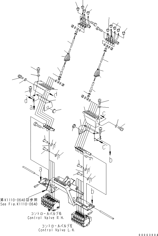 Схема запчастей Komatsu GD555-3A - КЛАПАН РЫЧАГ УПРАВЛ-Я (С РЫХЛИТЕЛЕМ ИЛИ SCARIFIER) (С BOOT) КАБИНА ОПЕРАТОРА И СИСТЕМА УПРАВЛЕНИЯ