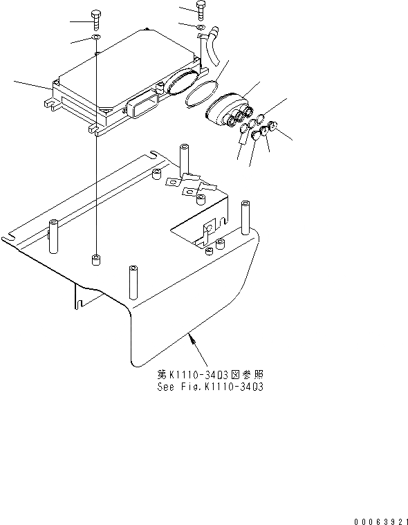 Схема запчастей Komatsu GD555-3A - KOMTRAX (КОНТРОЛЛЕР)(№-) КАБИНА ОПЕРАТОРА И СИСТЕМА УПРАВЛЕНИЯ