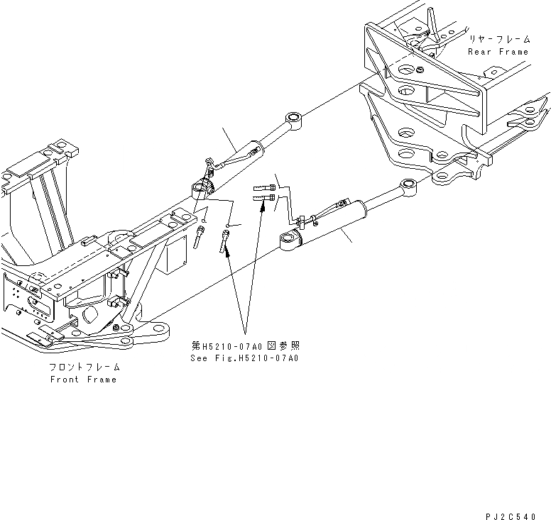Схема запчастей Komatsu GD555-3A - ЦИЛИНДР СОЧЛЕНЕНИЯ РАБОЧЕЕ ОБОРУДОВАНИЕ