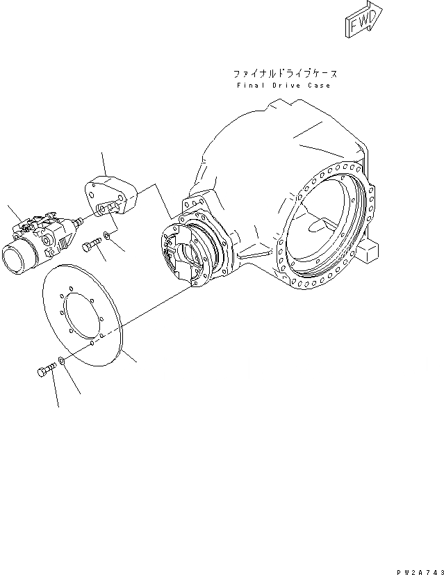 Схема запчастей Komatsu GD555-3 - ЗАДН. МОСТ (СТОЯНОЧНЫЙ ТОРМОЗ И ЭЛЕМЕНТЫ КРЕПЛЕНИЯ) ТРАНСМИССИЯ