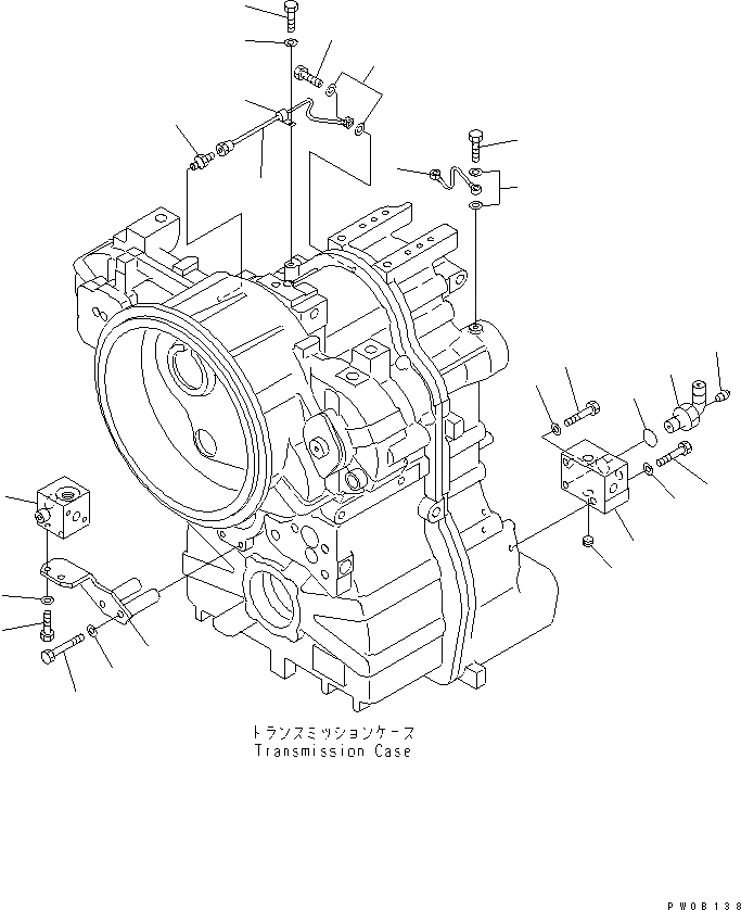 Схема запчастей Komatsu GD555-3 - ТРАНСМИССИЯ (ТРУБЫ /) ТРАНСМИССИЯ