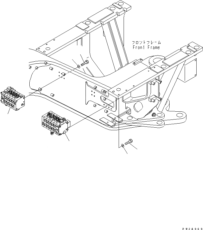 Схема запчастей Komatsu GD555-3 - ОСНОВН. УПРАВЛЯЮЩ. КЛАПАН (С SCARIFIER)(№-) ГИДРАВЛИКА