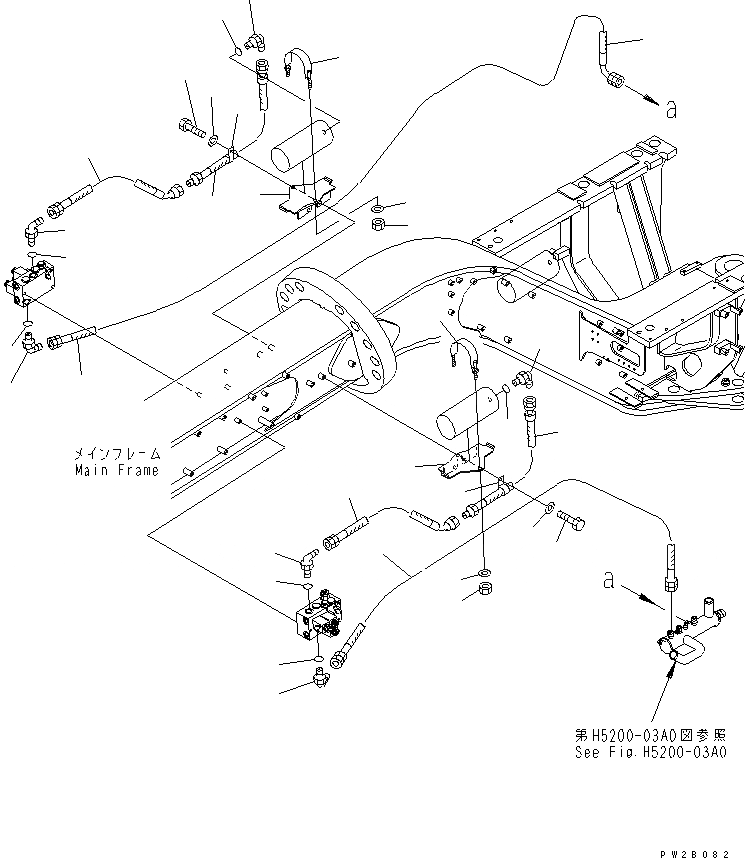 Схема запчастей Komatsu GD555-3 - ГИДРОЛИНИЯ (ОТВАЛ АККУМУЛЯТОР ЛИНИЯ)(№-) ГИДРАВЛИКА
