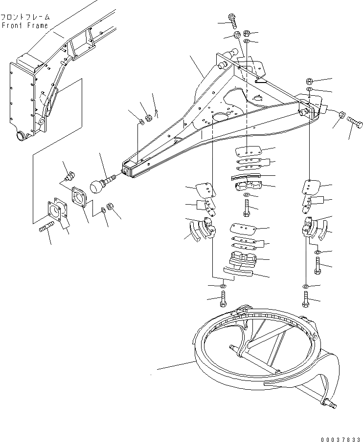 Схема запчастей Komatsu GD555-3 - СЦЕПНОЕ УСТРОЙСТВО И КОЛЬЦЕВ. СУППОРТ (ДЛЯ DMC)(№-) РАБОЧЕЕ ОБОРУДОВАНИЕ