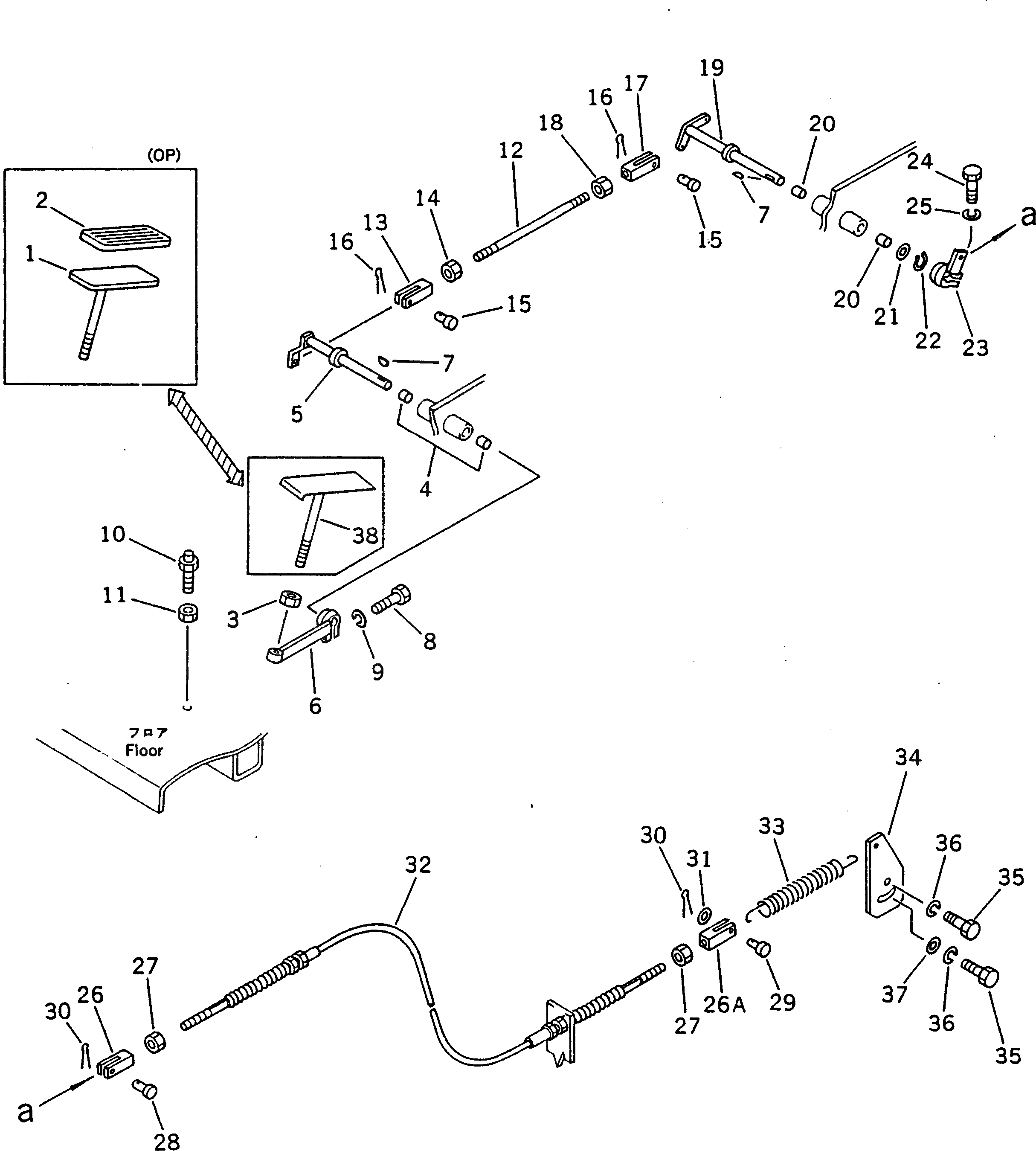 Схема запчастей Komatsu GD600R-3 - THROTTLE ПЕДАЛЬ МЕХАНИЗМ(№-) КОМПОНЕНТЫ ДВИГАТЕЛЯ И ЭЛЕКТРИКА