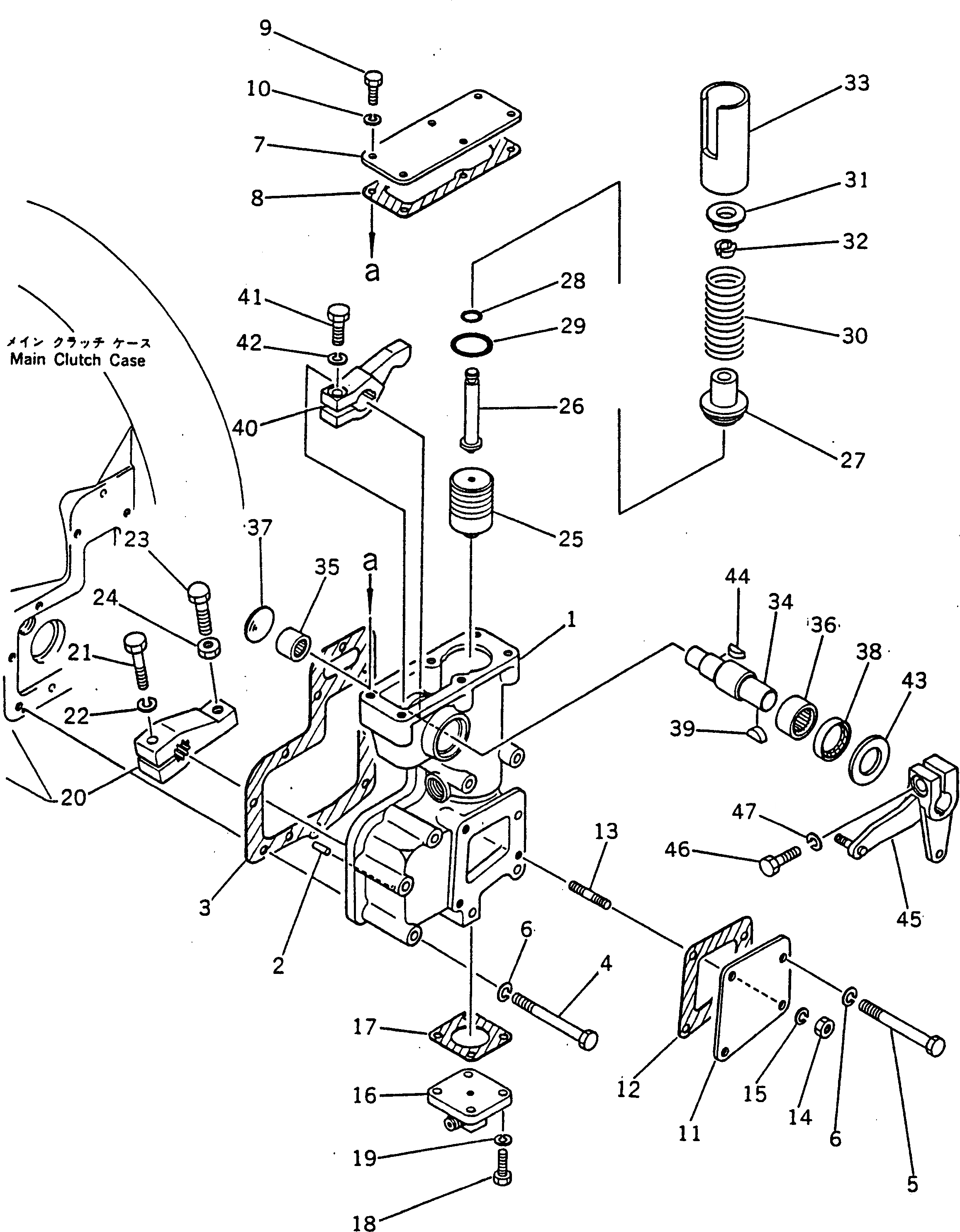 Схема запчастей Komatsu GD600R-3 - ОСНОВН. МУФТА УСИЛИТЕЛЬ СИЛОВАЯ ПЕРЕДАЧА
