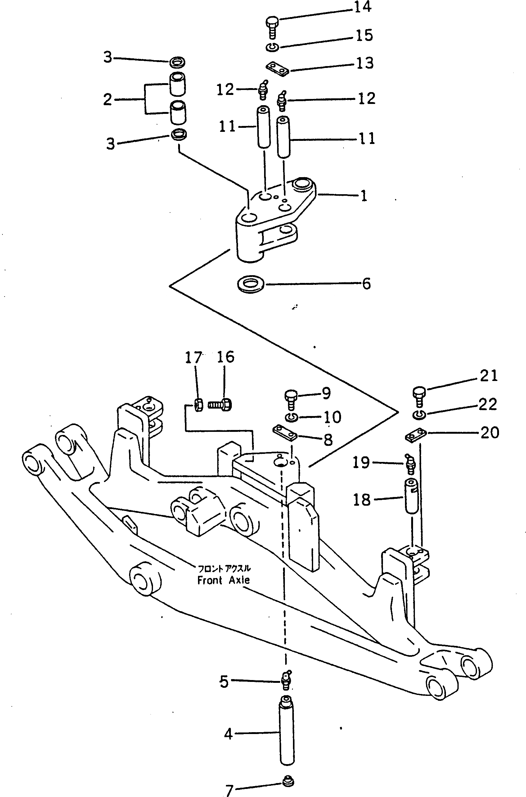 Схема запчастей Komatsu GD600R-3 - PITMAN РУКОЯТЬ СИСТЕМАУПРАВЛЕНИЯ ПОВОРОТОМ