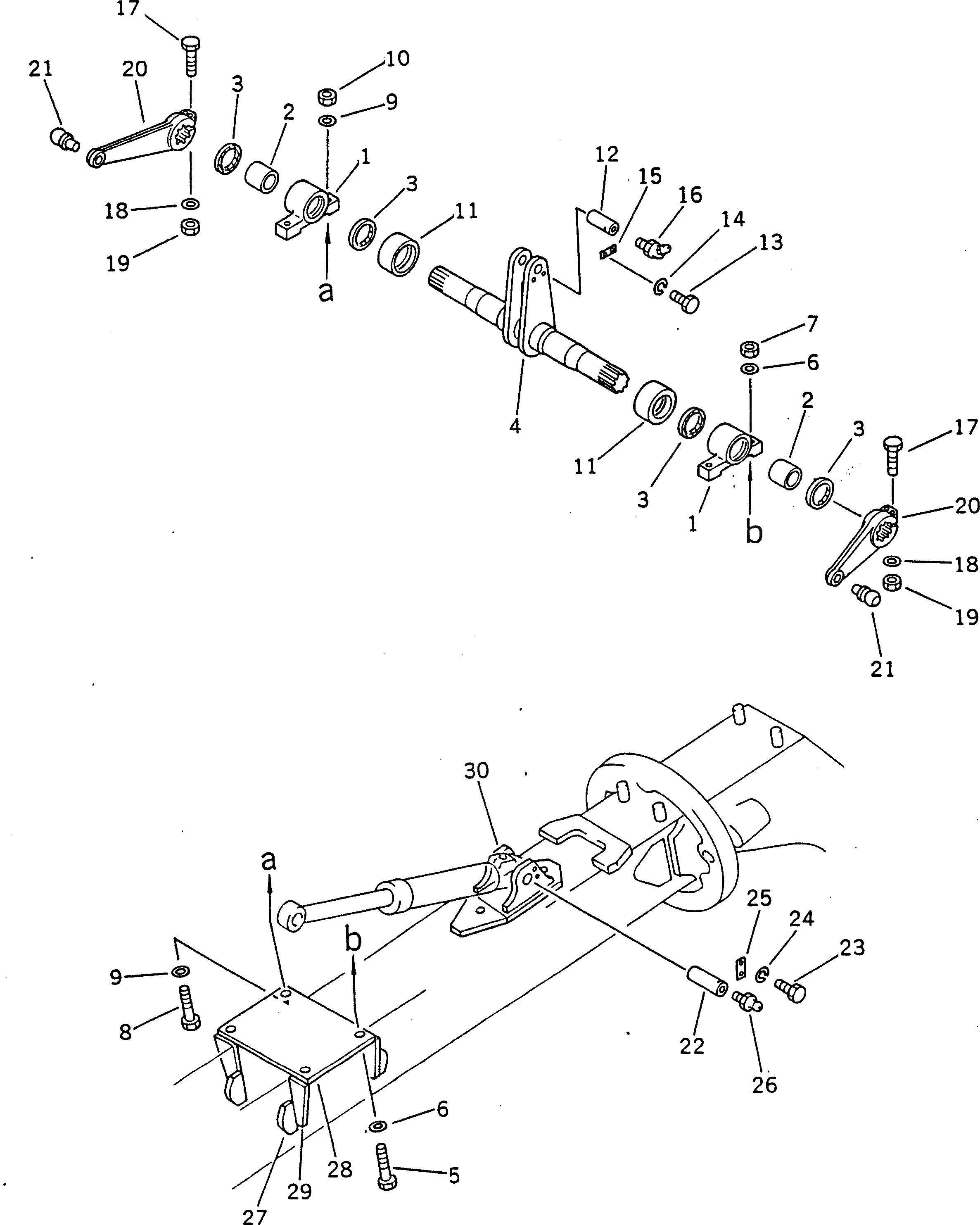 Схема запчастей Komatsu GD600R-3 - SCARIFIER ПОДЪЕМ РАБОЧЕЕ ОБОРУДОВАНИЕ