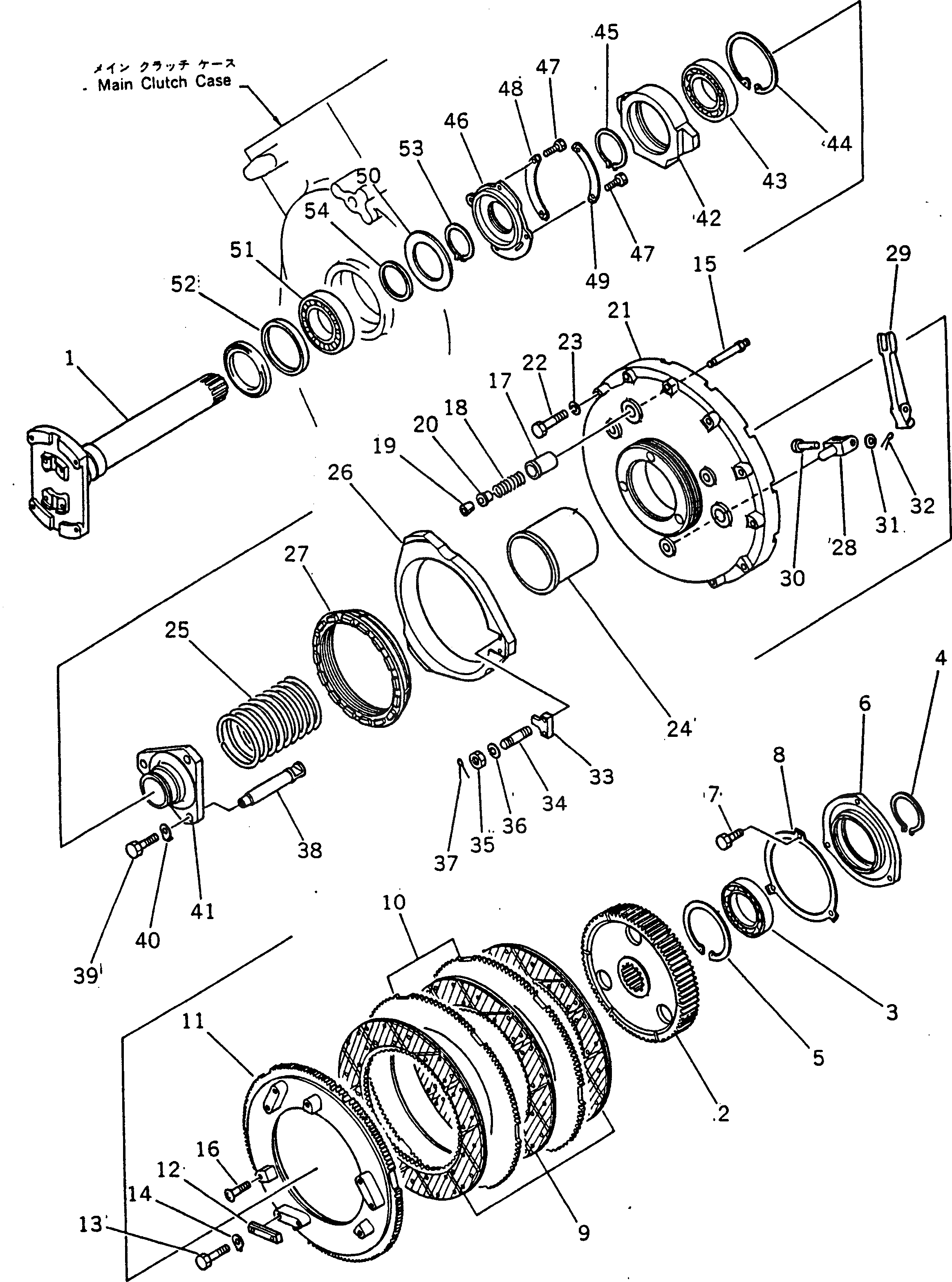 Схема запчастей Komatsu GD600R-3 - ОСНОВН. МУФТА СИЛОВАЯ ПЕРЕДАЧА