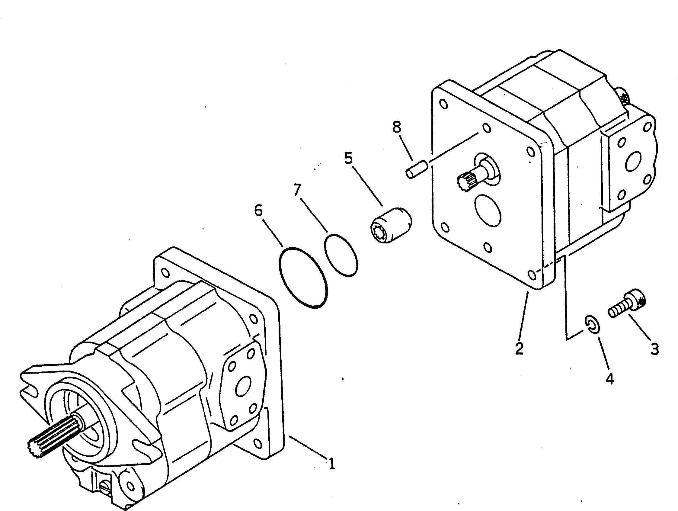 Схема запчастей Komatsu GD600R-3 - НАСОС РУЛЕВ. УПРАВЛ-Я СИСТЕМАУПРАВЛЕНИЯ ПОВОРОТОМ