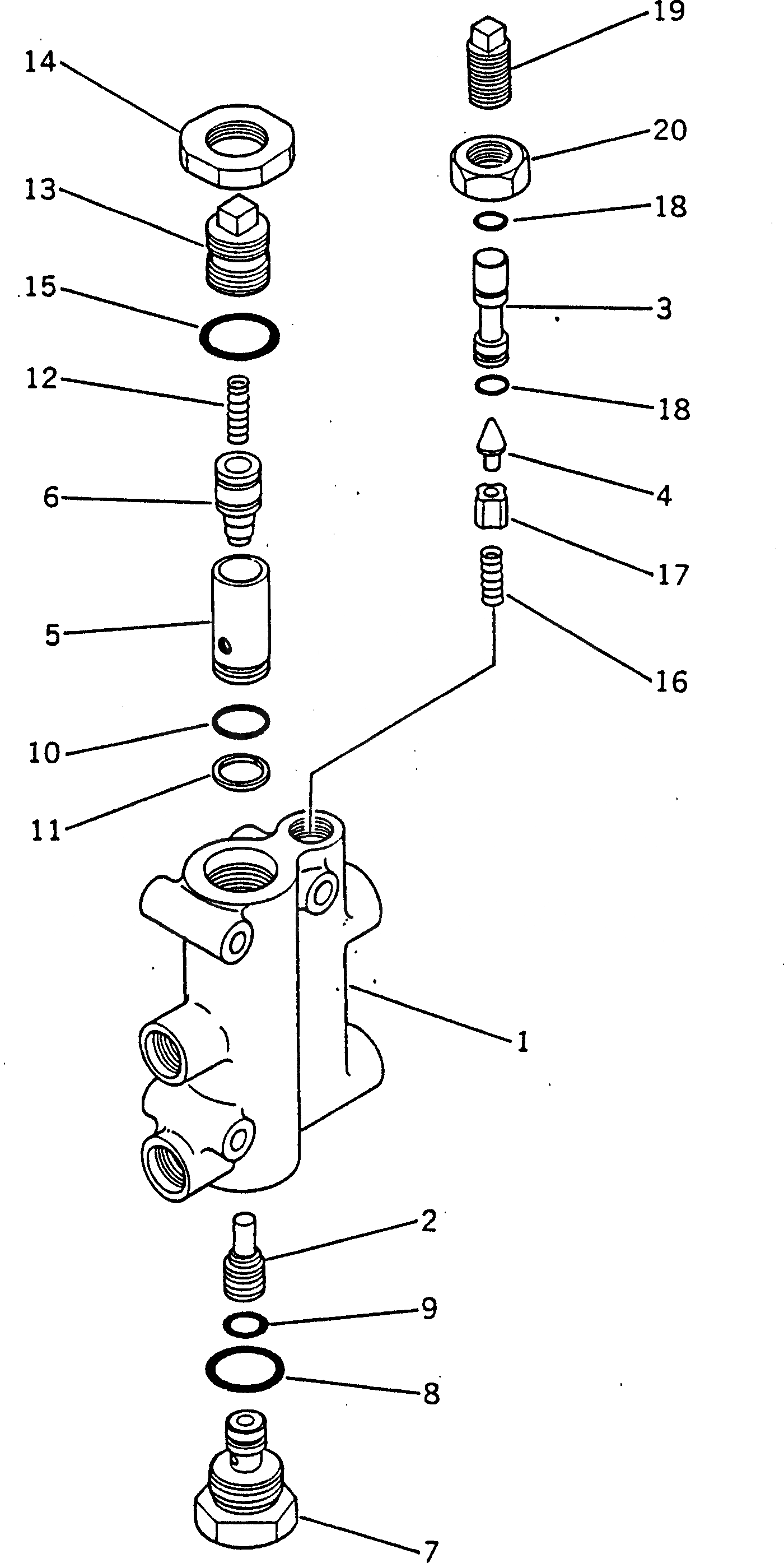Схема запчастей Komatsu GD600R-3 - ГЛАВН. КОНТРОЛЬНЫЙ КЛАПАН(ДЛЯ ПОДЪЕМА ОТВАЛАЫ ЛЕВ. И SCARIFIER) ГИДРАВЛИКА
