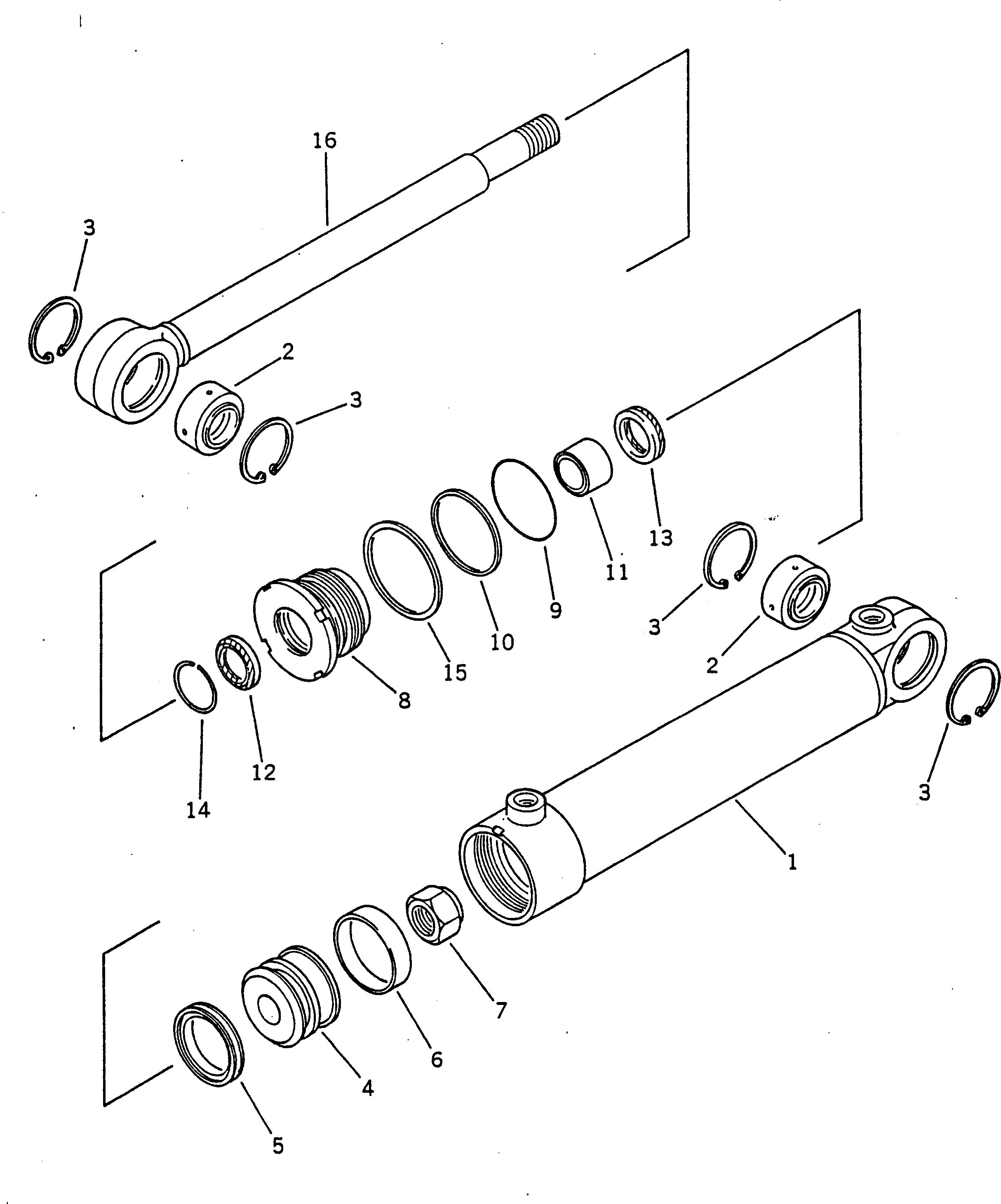 Схема запчастей Komatsu GD600R-3 - ЦИЛИНДР НАКЛОНА ОПЦИОННЫЕ КОМПОНЕНТЫ