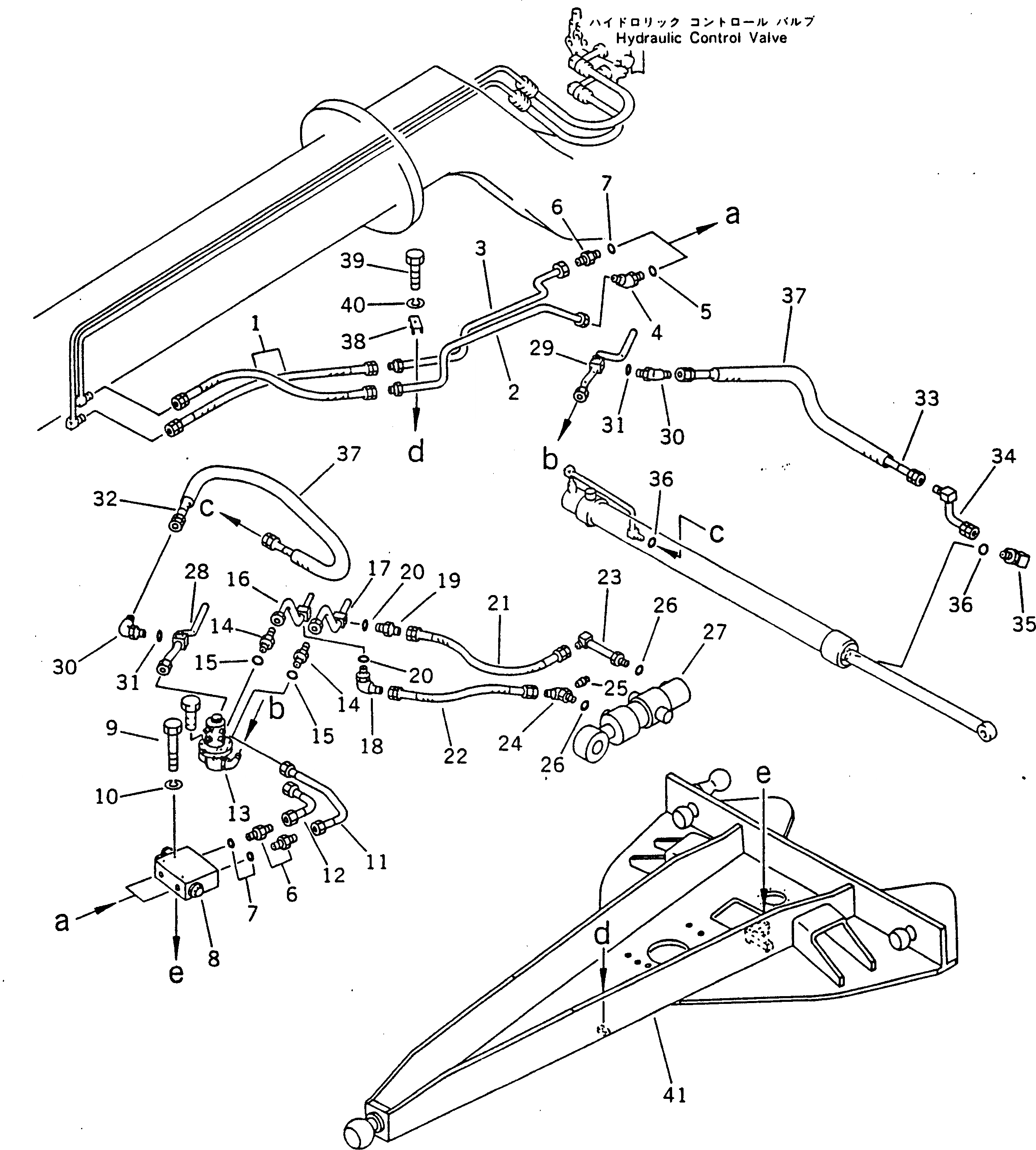 Схема запчастей Komatsu GD600R-3 - НАКЛОНЯЕМ. ОТВАЛ ТРУБЫ ОПЦИОННЫЕ КОМПОНЕНТЫ