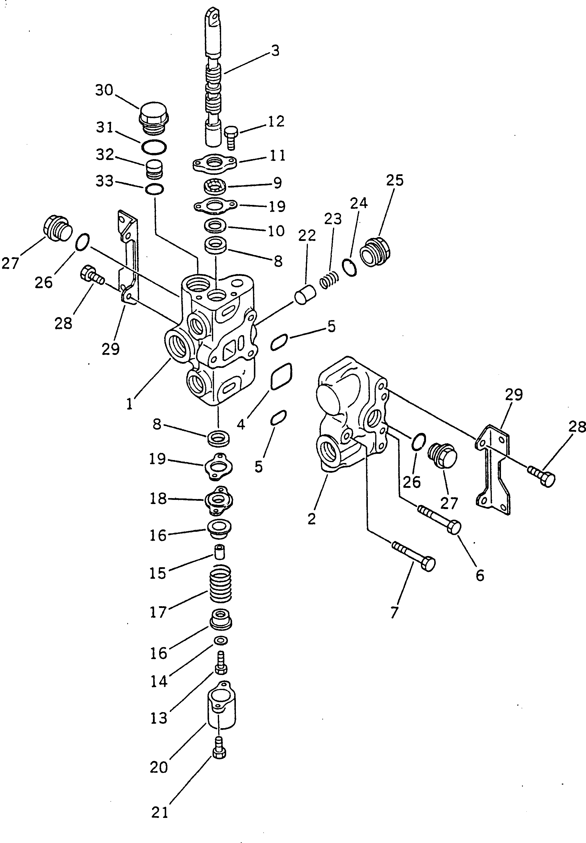 Схема запчастей Komatsu GD605A-3 - ГИДРАВЛ УПРАВЛЯЮЩ. КЛАПАН ГИДРАВЛИКА