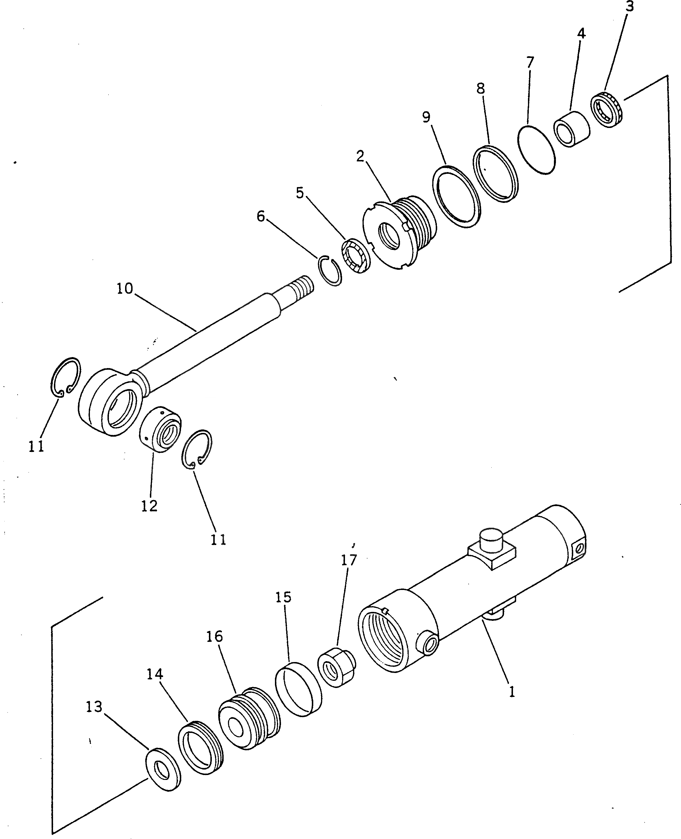 Схема запчастей Komatsu GD605A-3 - ЦИЛИНДР НАКЛОНА ГИДРАВЛИКА