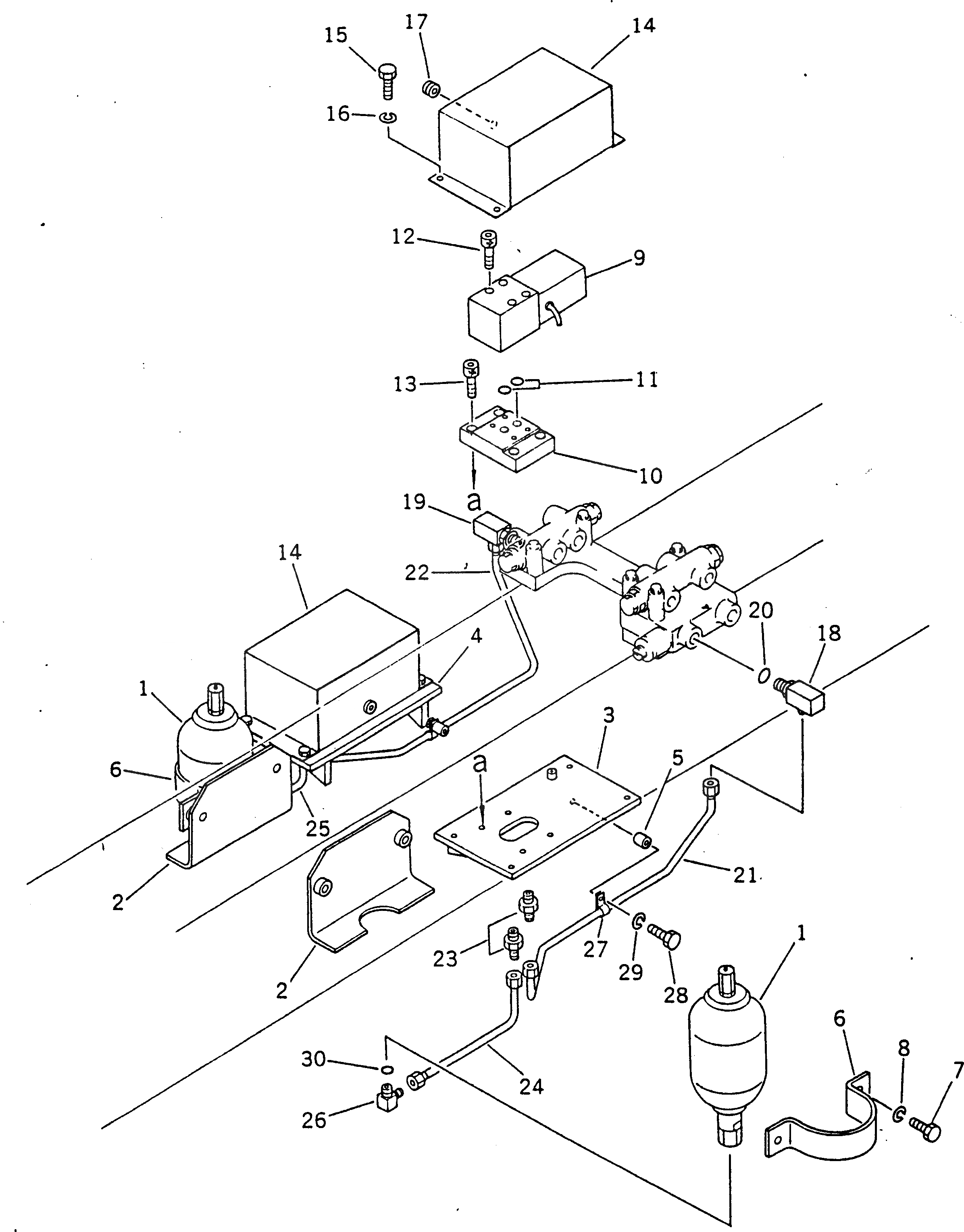 Схема запчастей Komatsu GD605A-3 - ОТВАЛ АККУМУЛЯТОР ТРУБЫ РАБОЧЕЕ ОБОРУДОВАНИЕ