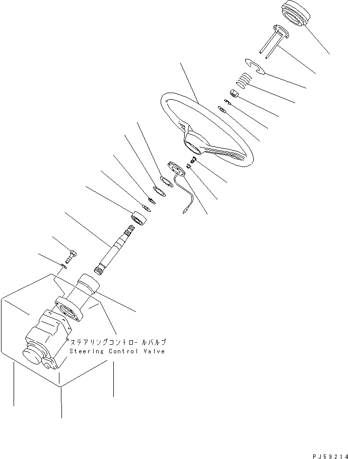 Схема запчастей Komatsu GD605A-5S - РУЛЕВОЕ КОЛЕСО(№-) СИСТЕМА УПРАВЛЕНИЯ