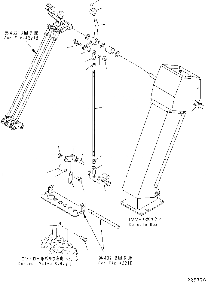 Схема запчастей Komatsu GD605A-5S - ГИДРАВЛ РЫЧАГ УПРАВЛ-Я (ДЛЯ НАКЛОНЯЕМ.)(№-) СИСТЕМА УПРАВЛЕНИЯ