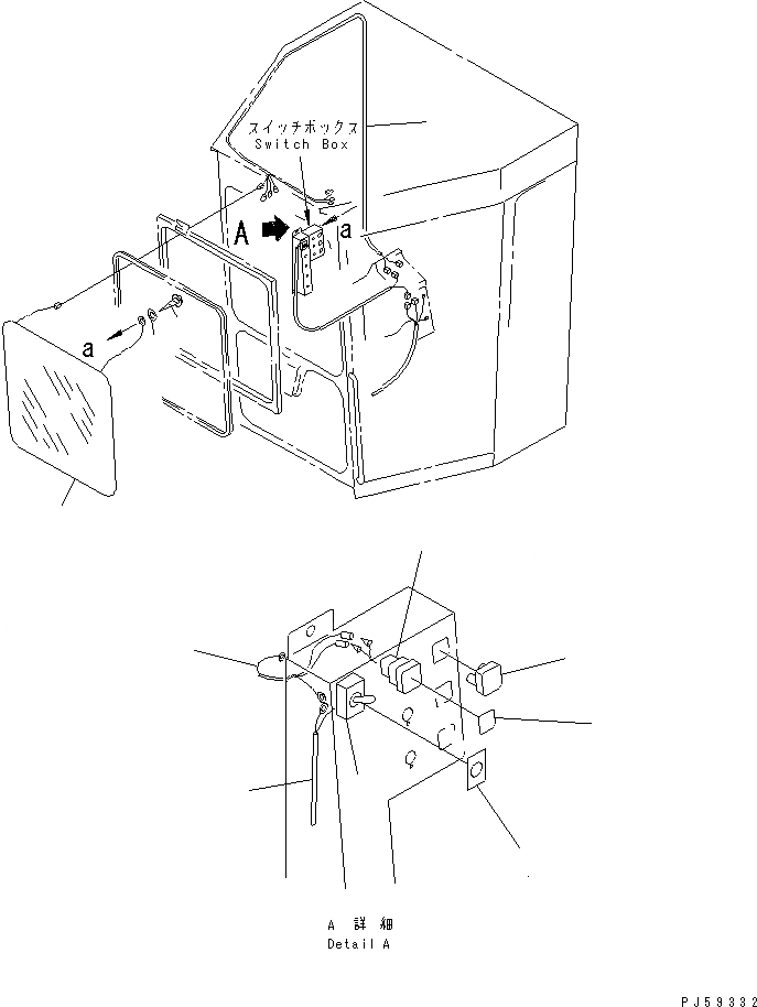 Схема запчастей Komatsu GD605A-5S - ПОДОГРЕВ WIRE СТЕКЛА (ПЕРЕДН. ВЕРХН.)(№7-) РАМА И ЧАСТИ КОРПУСА